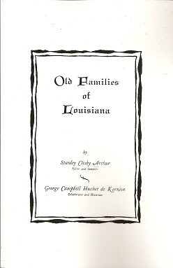 Image for Old Families of Louisiana