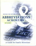 Abbreviations & Acronyms: A Guide For Family Historians 